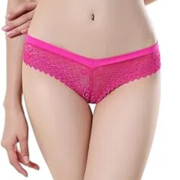 Presents Pink Color Thong Panties.(GP038_PK_M, Color: Pink, Size: Medium)-image-13