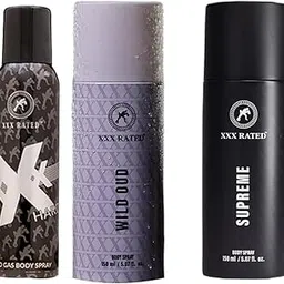 XXX Rated Wild Oud, Supreme & Hard No Gas Body Spray Combo | Exotic, Premium & Strong Scent | 150+150+120 Ml-image-25