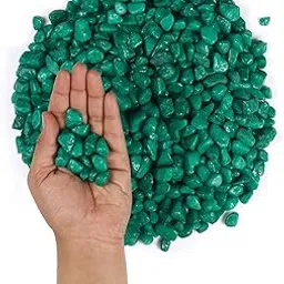 Indian Gardening 1KG Aqua Green Painted Pebbles – Decorative Garden Stones | Aquarium Pebbles | Smooth Polished Finish | Eco-Friendly & Non-Toxic-image-73