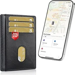 auskang Men's Wallet with Smart Tracker Works for Find My App, Credit Card Holder, Black, Small to Medium, Bill Fold-picture-54