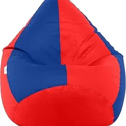 Sattva Classic Bean Bag Cover Without Beans XXXL Size Dual Colour - Red Royal Blue-picture-39