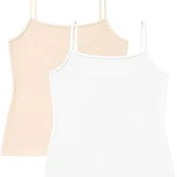 inner Comfort KSK Lifestyle Women's Regular Fit Stretch Fine Knitted Cotton Rib Spaghetti with Adjustable Straps | Slim Fit Slip/Tank Top (Peach)-picture-15
