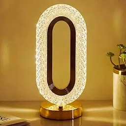 valorex Oval Crystal Table Lamp Touch Control LED Light with 3 Levels Brightness Rechargeable Lamp Room Decor Night Light for Bedroom, Living, Home Office, Desk Decorations, Gift-picture-22