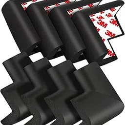 OLWICK® Baby Safety Corner Guards | Corner Edge Protector | Baby Proofing Corner Guards Cushion for Table, Stair, Cabinet, Countertop with 3M Tape, Pack of 8, Black-picture-13