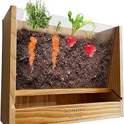 Vegetable Root Viewer Kit - Indoor Planter with Window to Watch Roots as They Grow - Science Experiment for Live Vegetable Plants-picture-12