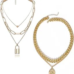 youbella Jewellery Stylish Combo of Two Necklace Chains for Women and Girls-picture-28