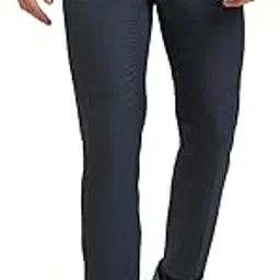 raymond Slim Fit Polyester Blend Stripe Pattern Flat Front Formal Trouser-picture-51