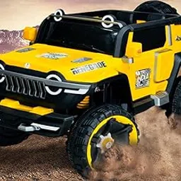 Wishmaster Big Size 4x4 Driving EV Cars for 1, 2, 3, 4, 5, 6 Years | Remote + Steering + Mobile App Control | Kids Jeeps | Most Gifted Jeeps (Big Size 1166 Jeep [1-10 Year Kids], Yellow)-picture-16