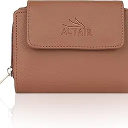 Premium Vegan Leather Women's Wallet | Stylish Durable Clutch Wallet and Lightweight Clutch with Zip Coin Pocket and Card Slots (L.Brown)-picture-23