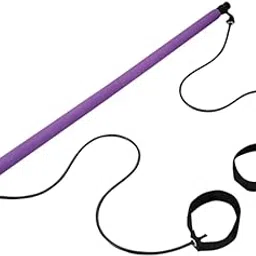 THE STYLE SUTRA 2 Sections Pilates Bar Equipment Fitness Stick for Sports Building Squat Purple-picture-16