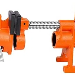 THE STYLE SUTRA 3/4" Wood Gluing Pipe Clamp Metal for Carpenters Easily Install Professional Orange with Sleeve-picture-11