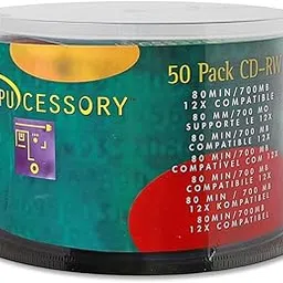 Compucessory CCS72102 CD Rewritable Media - CD-RW - 12x - 700 MB - 50 Pack-picture-14