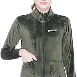 urbe -urban evolution VELVET ZIPPER JACKET FOR WOMEN-picture-42