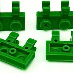Green Plate 1x2 with Vertical Holder (60470) – Compatible Building Block Component for Custom Models, Technic Builds, and Creative MOCs (Pack of 20)-picture-16