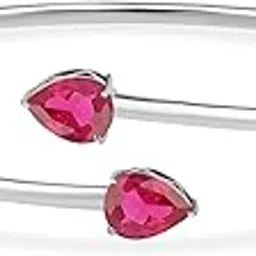925 Silver Red Ruby Kada Bangle for Women & Girls | With Certificate of Authenticity and 925 Stamp | Life-time Warranty-image-45