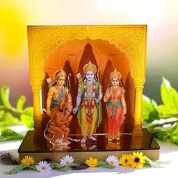 Ram Darbar Backlit LED Sign | Neon Light Spiritual Decor for Home Temple | Shri Ram, Sita, Lakshman & Hanuman Ji | Hindu Festival & Pooja Decoration image 1