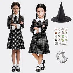 Sarvda Halloween Dress | Costume and Accessories | For Girls and Boys | Kids & Adults | Haunted Horror Theme Party Vampire Witch Ghost Skeleton Draculla Zombie Pumpkin Scary Cosplay Dress-picture-26