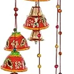 Rajasthani Painting Design 7 Bells Decorative Hanging Wind Chimes for Indoor and Outdoor-picture-14
