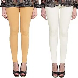 clarita Premium_Cotton Lycra_Ankle Length Leggings_For Women/Girls/Ladies_Combo Pack of 3_ Dark Skin White &-picture-50