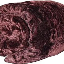 CHANGERS Embossed Blankets,Quilt,duvets,dohar,Quilt,duvets,dohar Solid Colour Ultra Soft Floral Double Bed Heavy Mink Winter Blanket-picture-37