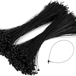 Generic A15122400ux0092-7 Inch 1000 Piece Black Snap Lock Pin Loop Plastic Tag Fastener Hook Ties-picture-51