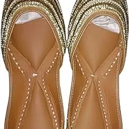 Raj Punjabi Jutti Cut Shoes for Girls (6_Gold)-picture-50