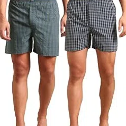 joven Men's Checked Boxer (Pack of 2) | Soft Elastic Waistband | Breathable Fabric-picture-57