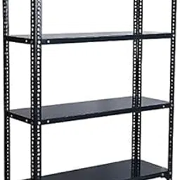 Spacious Slotted Angle Storage Rack – 4-Shelf Multipurpose Heavy-Duty Rack (12"x36"x78") | Steel Organizer for Home, Garage, Office & Warehouse Use-picture-16
