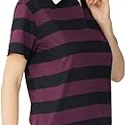 one way Women Striped Polo T-Shirt-picture-17