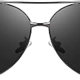 peter jones I Black Color I Full Rim Pilot I Large Size I Polarized and 100% UV Protection I HD Vision Lenses I Metal Frame I Sunglasses for Men & Women 5085B-picture-11