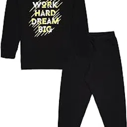 Young Birds Boys Jogger Set - Black (13-14Years)-picture-46