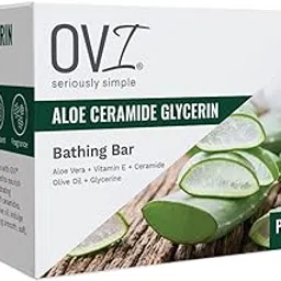 OVI Aloe Ceramide Glycerin Bathing Bar Soap - 100g (Pack of 3) |Enriched with Aloe Vera, Ceramides & Olive Oil Bath Soap| For Hydrated & Nourished Skin-picture-20