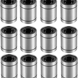 HiPicco Linear Ball Bearings, LM16UU 16mm Linear Motion Bushing Double Side Rubber Sealed Rod Liner Shaft Parts for CNC Machine 3D Printer 12 Pack image 1