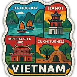 Vietnam Country Theme Souvenir Wooden Refrigerator Stylish Fridge Magnet - Perfect Souvenir Gift for Home & Kitchen Decor | Fridge Decoration | Size 3x3 Inches | Pack of 1-picture-31