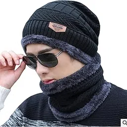 Tomorrow Winter Hat for Men, Beanie Hat and Scarf Set, Thermal Neck Warmer, Fleece-Lined Hat and Scarf, Men Winter Neck Warmer, Warm Scarf for Winter, Men Thermal Beanie-image-39