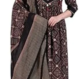 aramya Soft Cotton Green A-line Floral Print Festival Wear Kurta Set with Dupatta for Women | Available in Plus Sizes, M to 10XL-picture-24