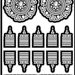 Create beautiful mehndi designs effortlessly with our easy-to-use henna stencils. Perfect for beginners and professionals, these stencils help you achieve clean, symmetrical, and stylish patterns within minutes. Just place, apply henna, and peel to reveal gorgeous designs on hands, feet, or any part of the body. - new (Model 02)-image-5