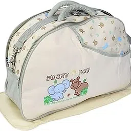 New Born Baby Multipurpose Polyester Diaper/Mother Bag with Holder Diaper Changing Multi Compartment-picture-36