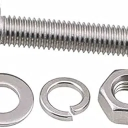 binifiMux 10-Pack(40pcs) M8-1.25 80mm Hex Bolts and M8 Hex Nuts Flat Washers Spring Washers Set, 304 Stainless Steel, Plain Finish, Full Thread-picture-17