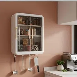 OPERNIX Wall Mounted Storage Cabinet for Kitchen & Bathroom/Multipurpose Kitchen Cabinets Storage Racks/Space Saving Storage Cabinet/Cabinet Organizer(White, Plastic)-image-34