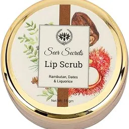 Seer Secrets 100% Natural Super Soft Rambutan, Dates & Liquorice Lip Scrub to Protect & Heal Lips | Lighten & Brighten Dark Lips | Heal Chapped Cracked Dry Lips | Active Nourishing Care -Pack of 15 GM-picture-28