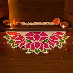 Rangoli Stencils Mats Border Template Diwali Decoration Items for Home Decor, Rangoli Making Tools Kit for Floor Door Entrance Mandir Pooja Room (6x12 Inches)-picture-21