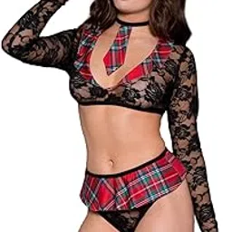 psychovest Women's Sexy Bralette and Briefs Cosplay School Girl Lingerie set-picture-24