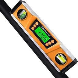 Digital Level and Protractor, 10 Inch IP54 Protected Electronic Bubble Inclinometer Angle Finder Gauge with Large LED Backlight Display & Magnetized V-Groove Base Carrying Bag Included-Orange-picture-13
