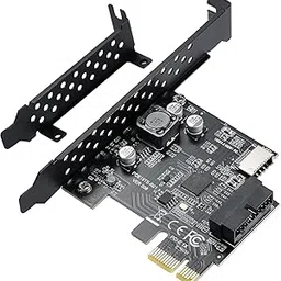 MZHOU PCI-E 1X to USB 3.2 GEN1 5Gbps 20pin Front Panel Header (to Type-c Front Panel Header) + USB 3.0 19Pin Socket Expansion Card,Type-E Internal 20-pin Front Panel Connector Riser Card-image-47