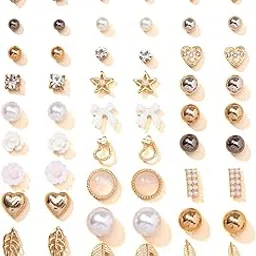 shining diva fashion 30 Pairs Earrings Combo Set Latest Stylish Crystal Pearl Earrings for Women and Girls (14782er)-picture-47