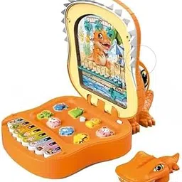 2-in-1 Dinosaur Electronic Organ Toy with Marble Game | Musical Keyboard Toys with Lights & Sounds for Kids | Educational Interactive Piano Toy for Boys & Girls Ages 3+-picture-31