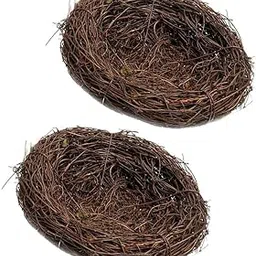 CALANDIS™ 2 Pieces 20cm Handmade Vine Bird Nest House Nature Craft Holiday Decoration | Birdhouses | Bird & Wildlife Accessories | Yard, Garden & Outdoor Living-image-32