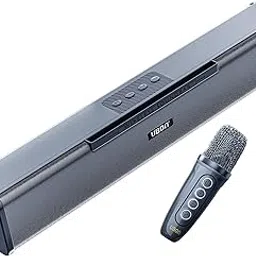 UBON Thunder SP90 Wireless Sounbar with Voice Changer Mic, 16 W Powerfull Sound Output, Built in Mobile Holder, 10HRS Playtime, Bluetooth Sound Bar, Soundbar Speaker (Black)-picture-25