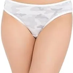 clovia Women's Cotton Low Waist Outer Elastic Bikini Panty - Grey-picture-28